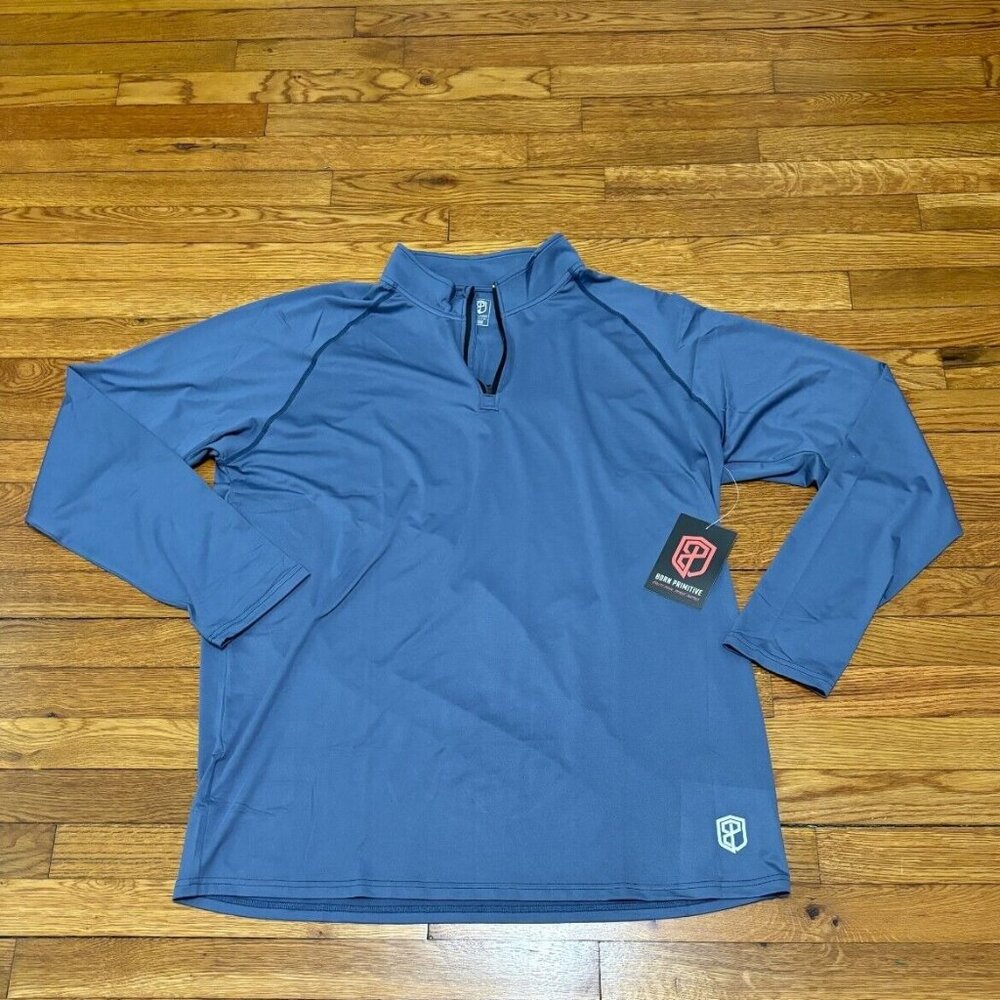 BORN PRIMITIVE Mens Shirt Athletic Workout Gym Training Sz 3XL Blue Stretch NWT
